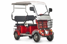 4-колёсный прогулочный электрокар Rutrike Хара с двумя рядами сидений для 4 человек и крышей