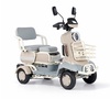 Компактный пассажирский электротрицикл Rutrike Квадро для двоих с мотором 600 Вт и колёсами R6