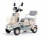 Компактный пассажирский электротрицикл Rutrike Квадро для двоих с мотором 600 Вт и колёсами R6